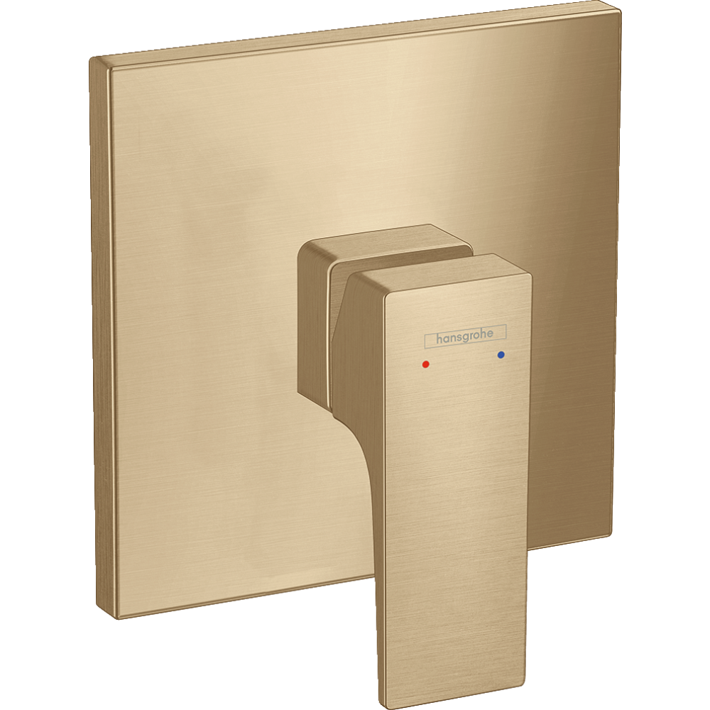 смеситель скрытого монтажа для душа hansgrohe metropol 32565140 шлифованная бронза