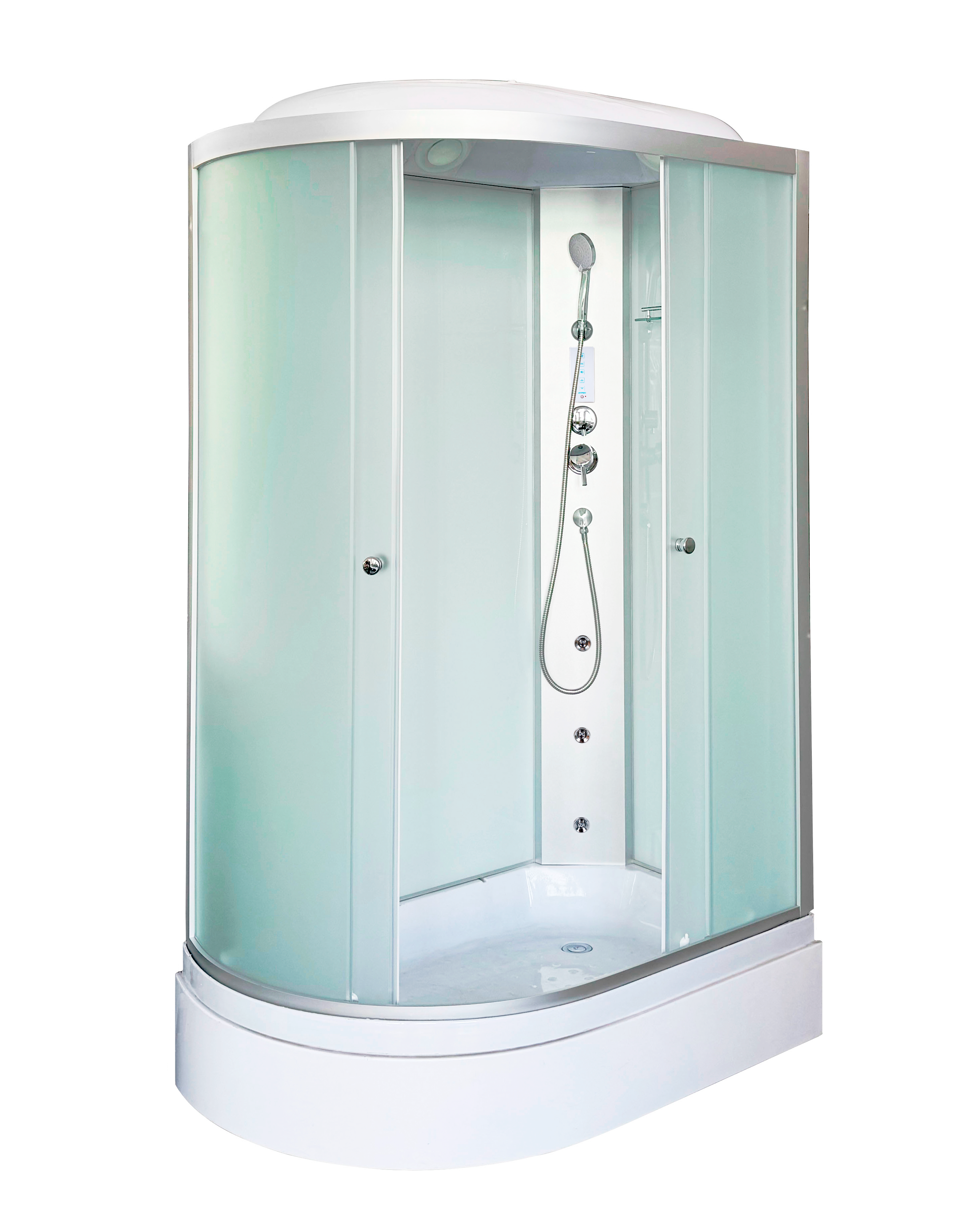 душевая кабина deto lm720rgm+el 120x80 правая, стекла матовые, профиль хром