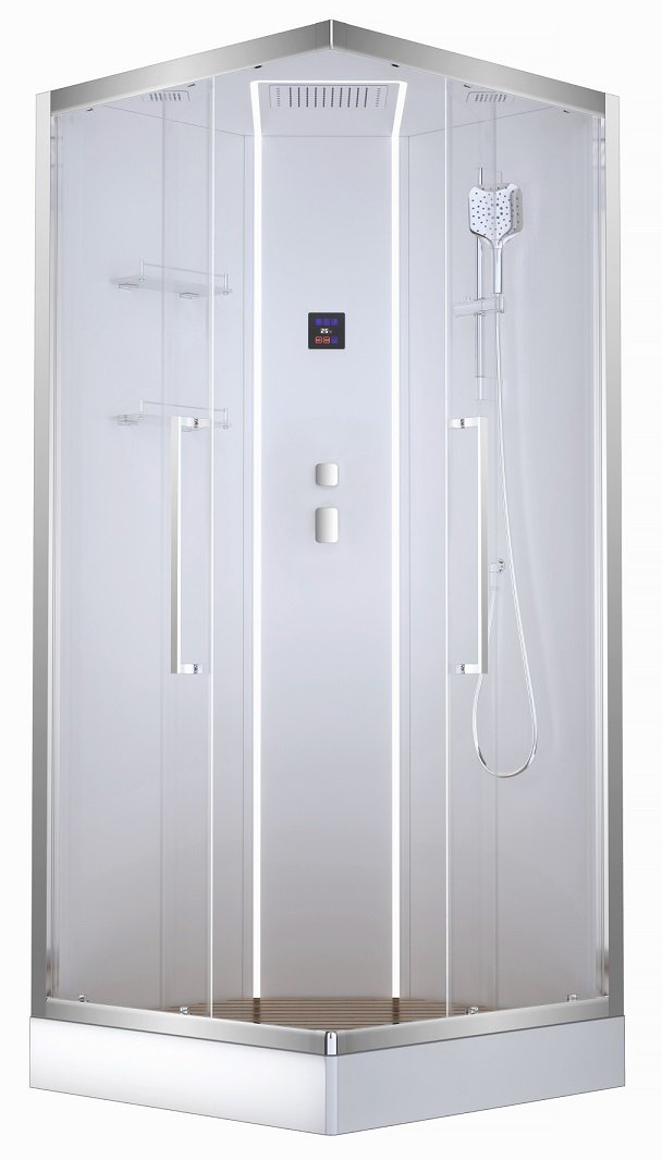 душевая кабина acquazzone quoris 100x100 с электрикой