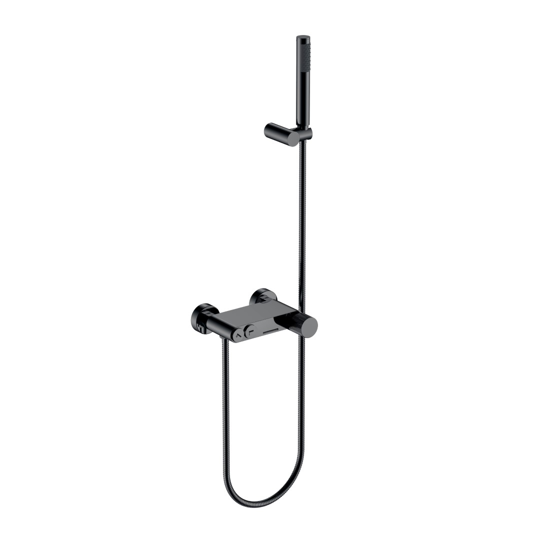 смеситель для ванны boheme stick linea shine gun metall графит глянцевый