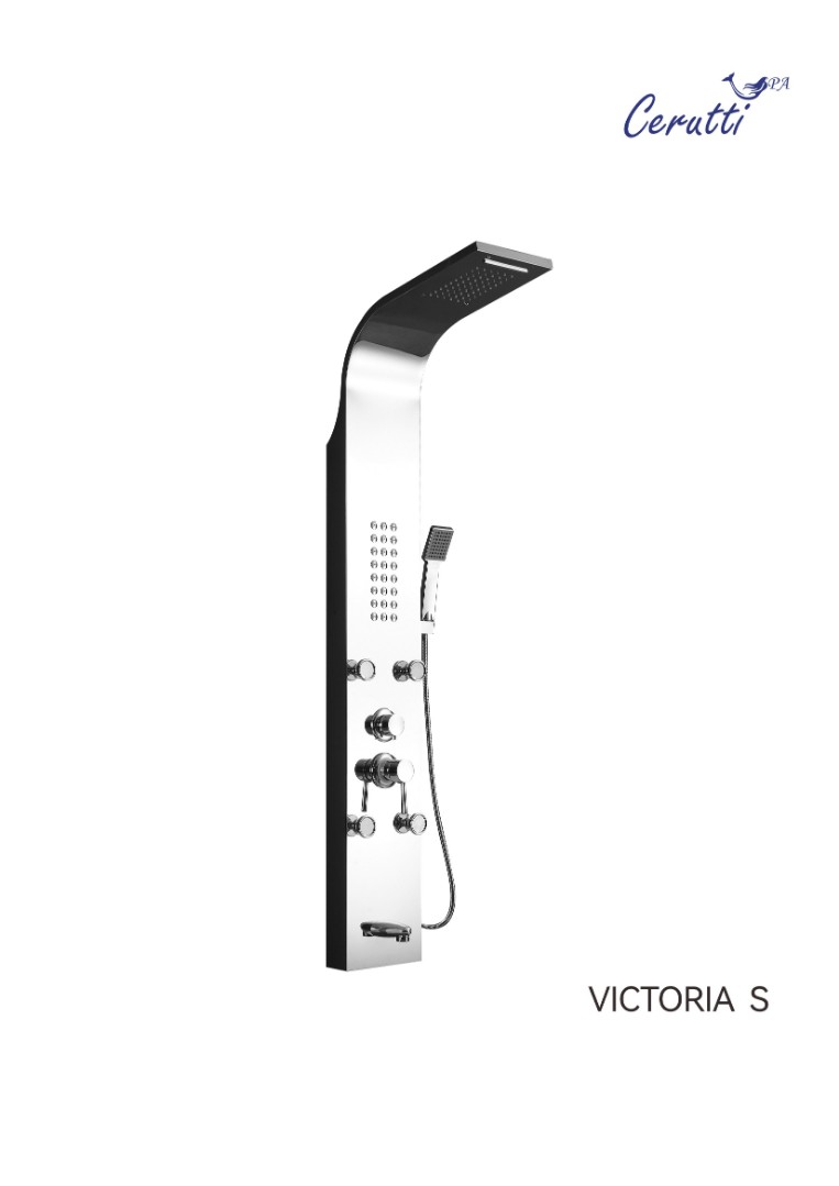 душевая панель ceruttispa victoria s ct9976 серебро