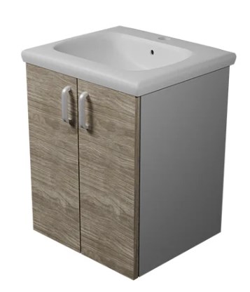 тумба подвесная kolpa-san evelin oue 65 gray oak, серый дуб