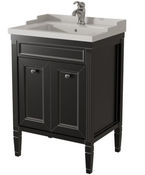 тумба напольная caprigo albion 60 10310-b042 черный глянец