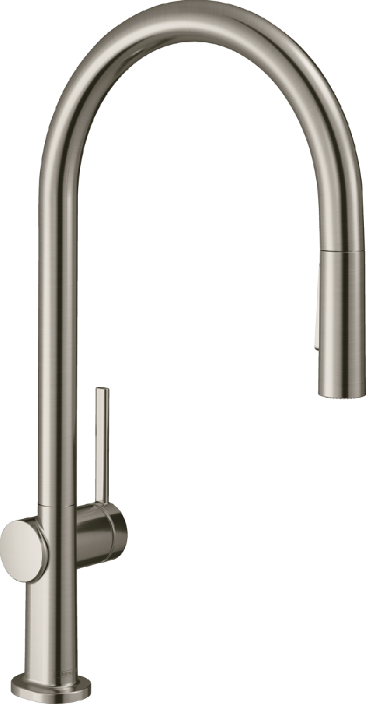 смеситель для кухни hansgrohe talis m54 sbox 72801800 с выдвижным изливом, хром