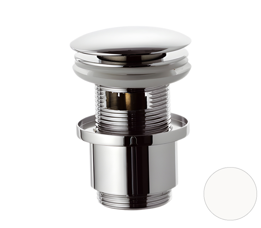 донный клапан с переливом 1”1/4 remer 905cc2114bo белый матовый