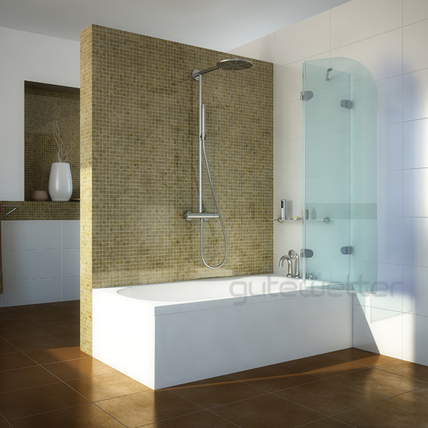 шторка на ванну gutewetter lux pearl gv-002a 80x150 (хром)