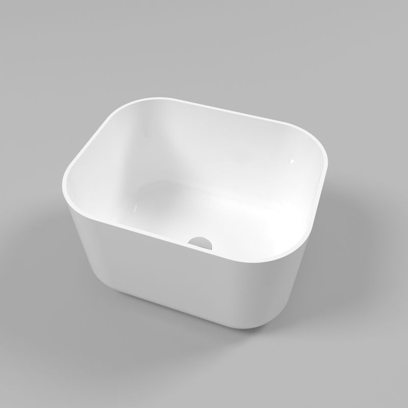 умывальник whitecross lazurit 50×40 solid surface, белый глянец