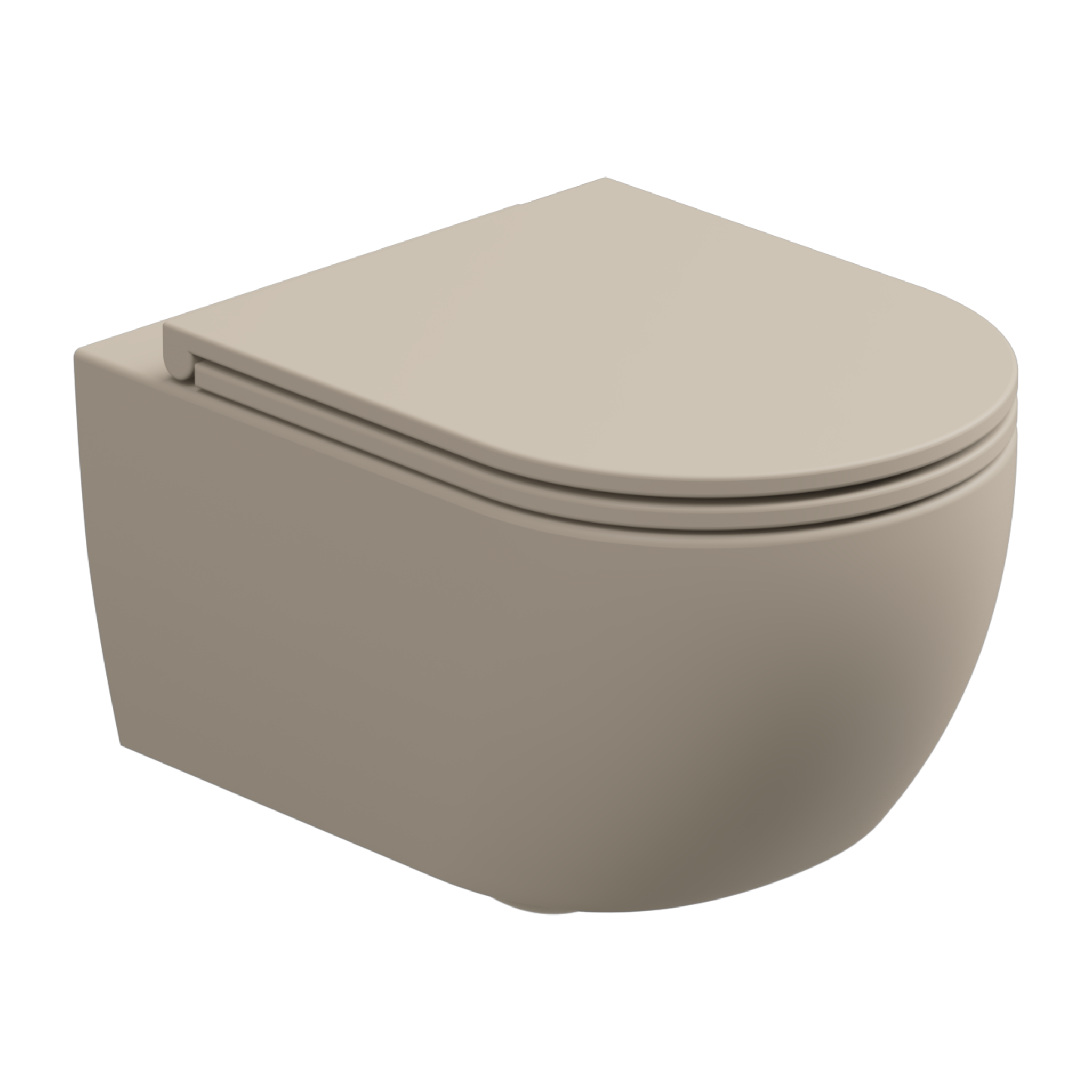 чаша подвесного унитаза gsg ceramic design like lkwcso034 36x52,5 без сиденья, sabbia matt