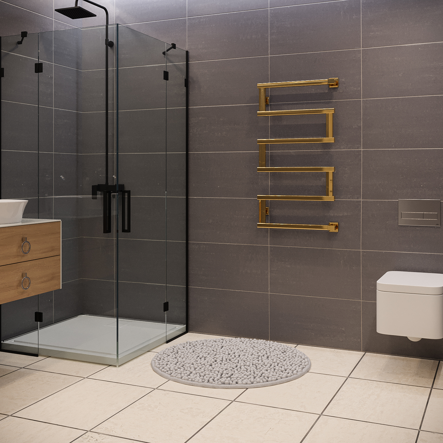 полотенцесушитель водяной stinox optima+ 50x90 золото глянец