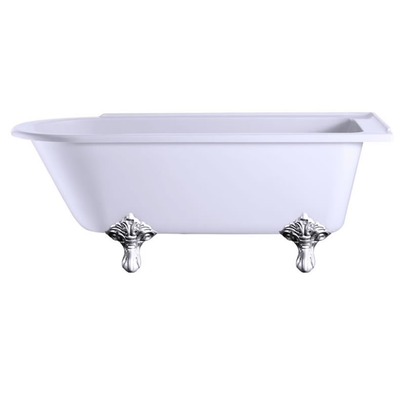 ванна акриловая burlington hampton e14 170x75 с ножками e11chr хром (правая)