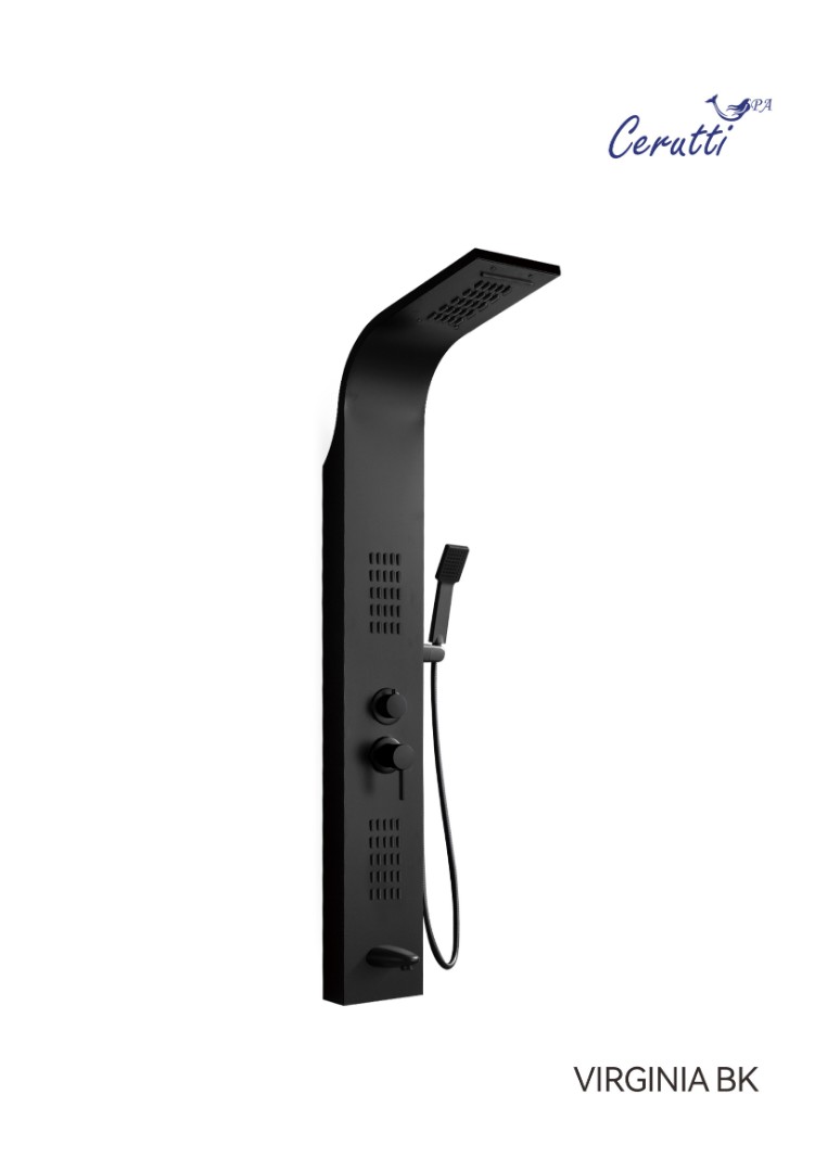 душевая панель ceruttispa virginia bk ct9989 черный