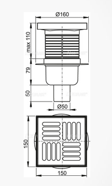 Сливной трап Alcaplast 105x105/50 APV32-BL-01 фото 3 сливной трап alcaplast 105x105/50 apv32-bl-01 фото 3