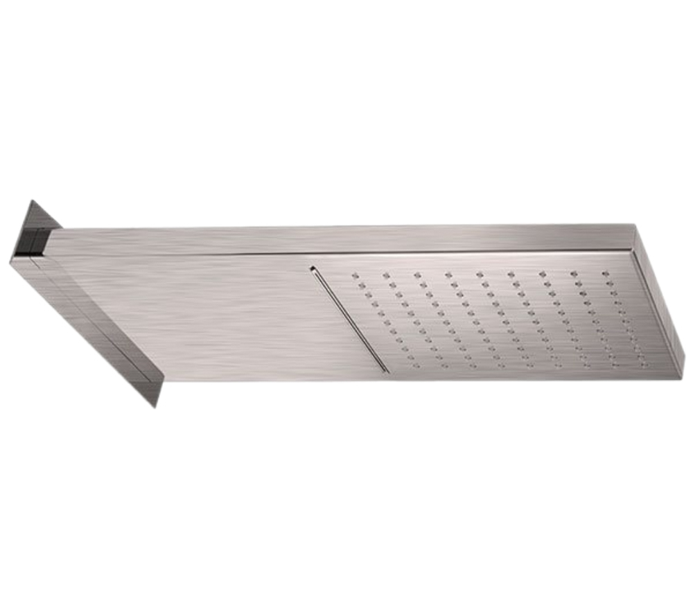 верхний душ настенный 50x20 см remer inox ss350sscax вороненая сталь