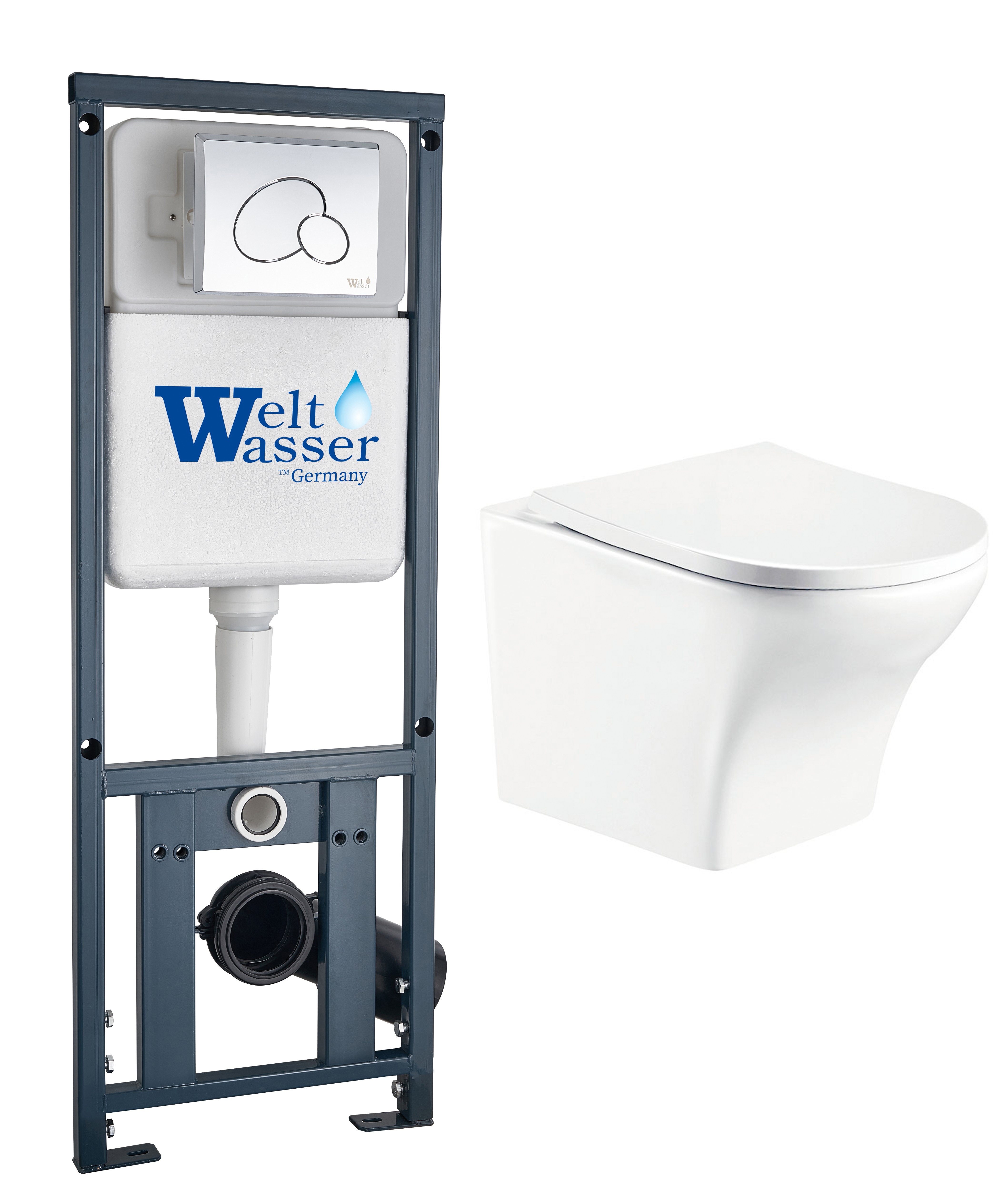 комплект инсталляции welt-wasser marberg 410 с унитазом odenbach 004 gl-wt и клавишей смыва mar 410 rd gl-wt