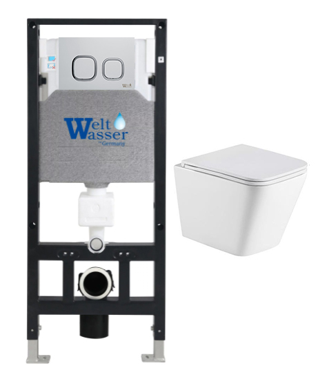 комплект инсталляция welt-wasser amberg 506 для унитаза gelbach 043 mt-wt с клавишей смыва amberg rd-wt