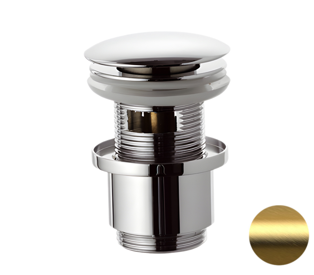 донный клапан с переливом 1”1/4 remer 905cc2114bg золото брашированное
