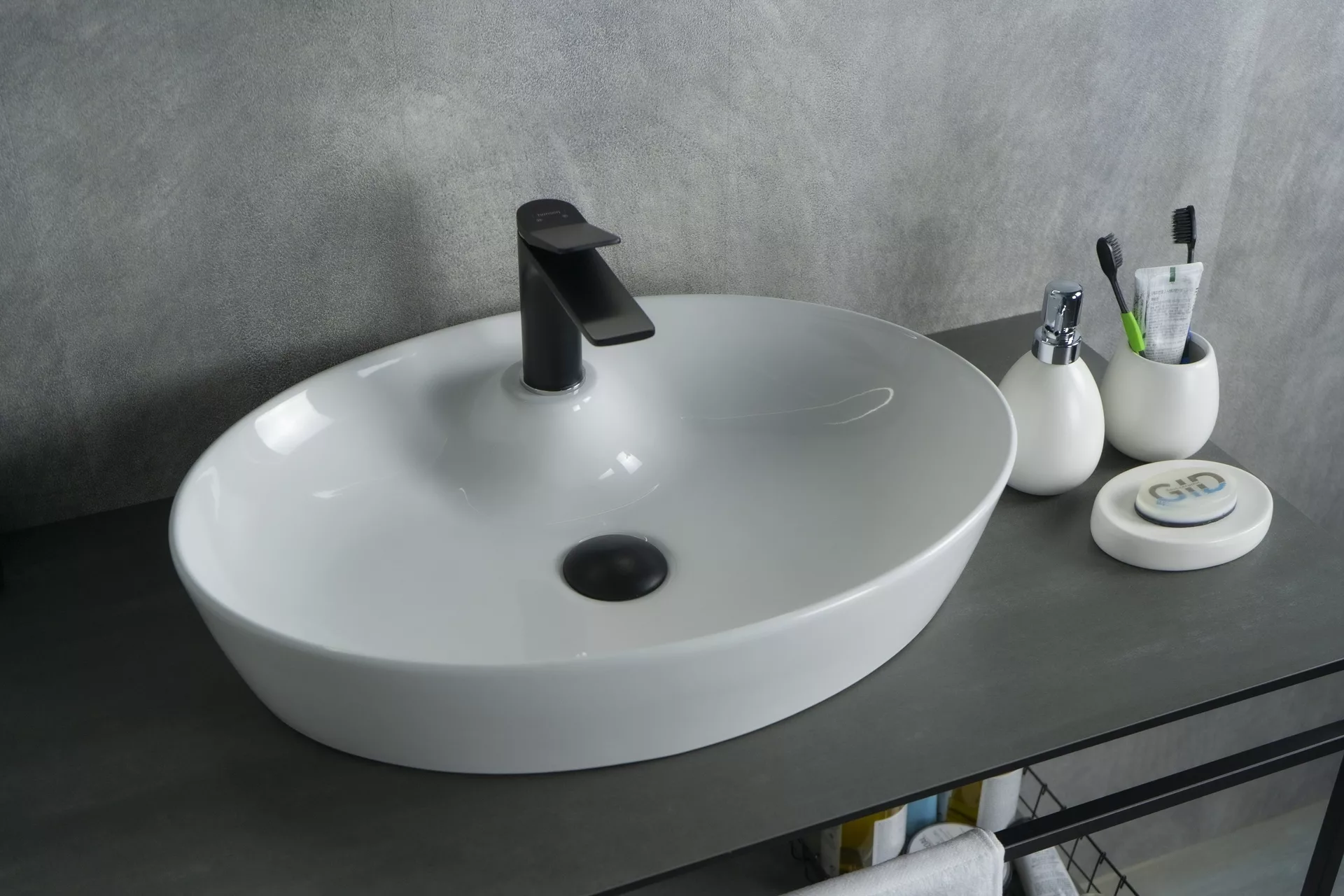 умывальник накладной gid n9436 55x40 белый