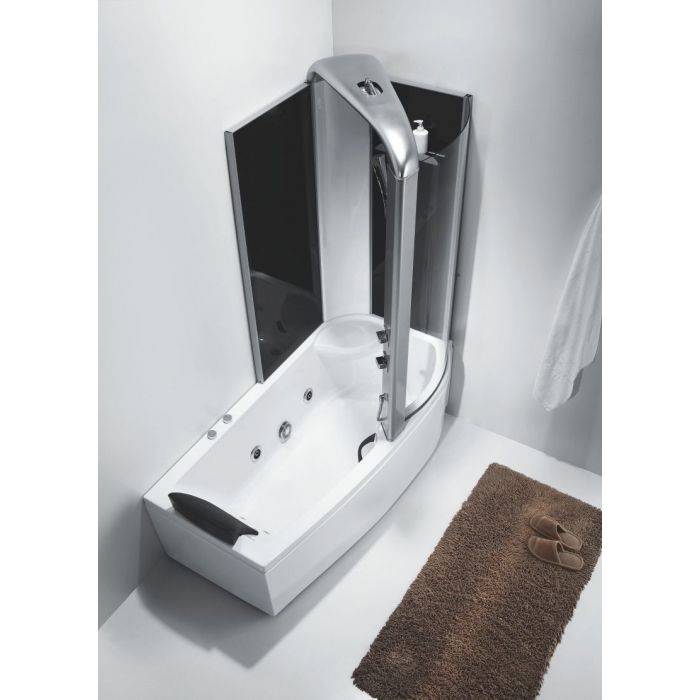 Душевой уголок Gutewetter Practic Square GK-403 115x122 (матовый хром/полистирол lines) фото 6 душевой уголок gutewetter practic square gk-403 115x122 (матовый хром/полистирол lines) фото 6