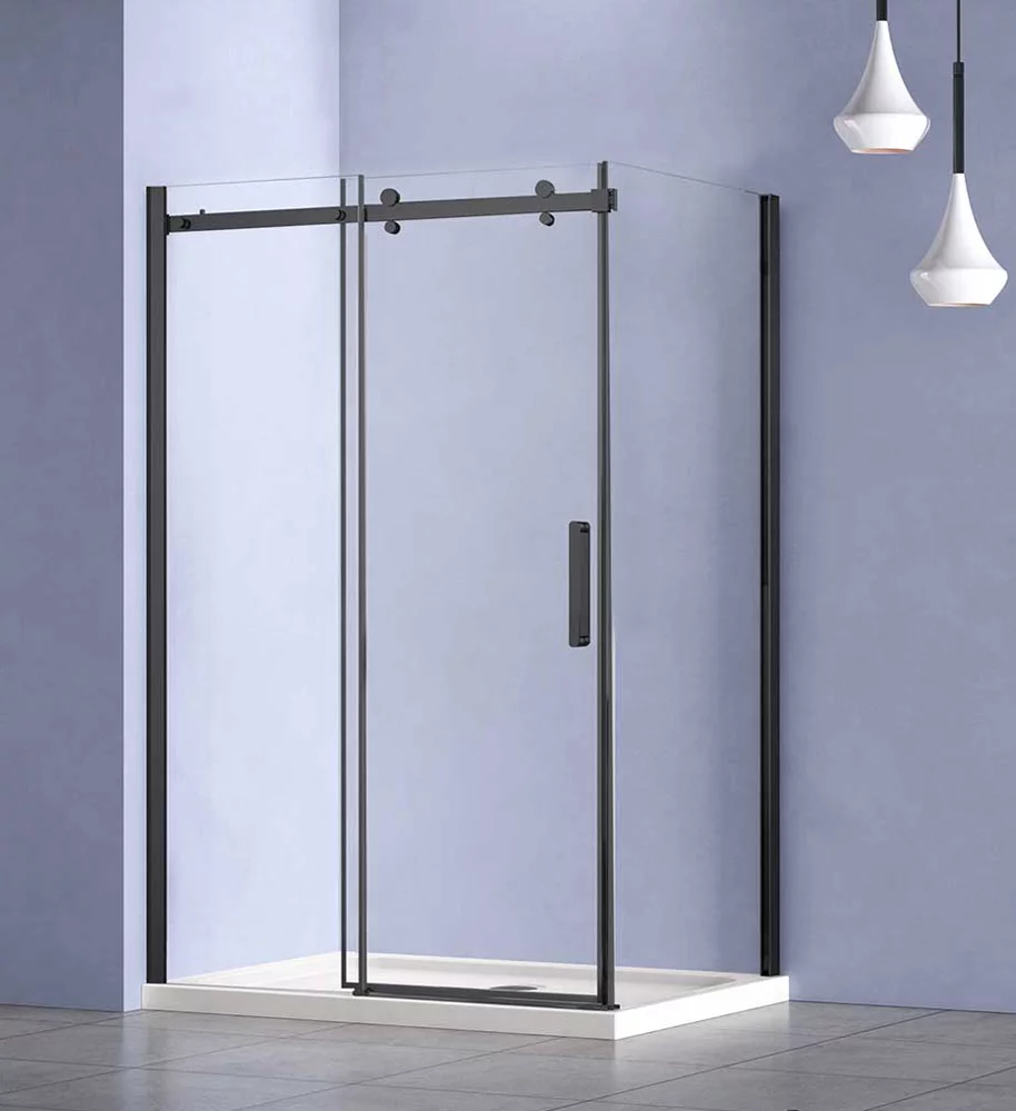 душевой уголок vincea como-n vsr-4cn1016clb 160x100 прозрачное стекло / профиль черный матовый