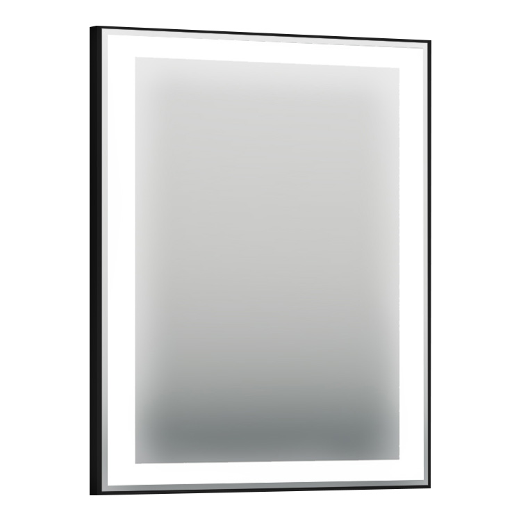зеркало orka lisbon tr3001 65x75 c led подсветкой, черный матовый