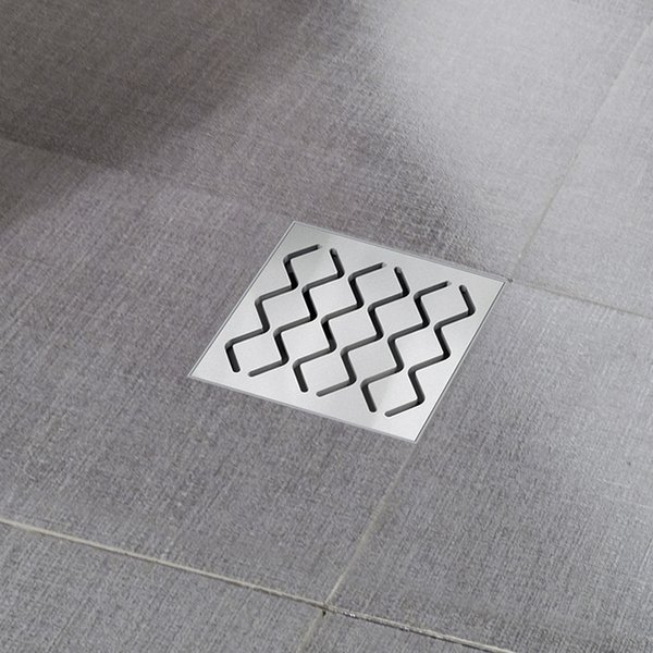 сливной трап ravak sn501 stainless 105х105/50 (нержавеющая сталь)