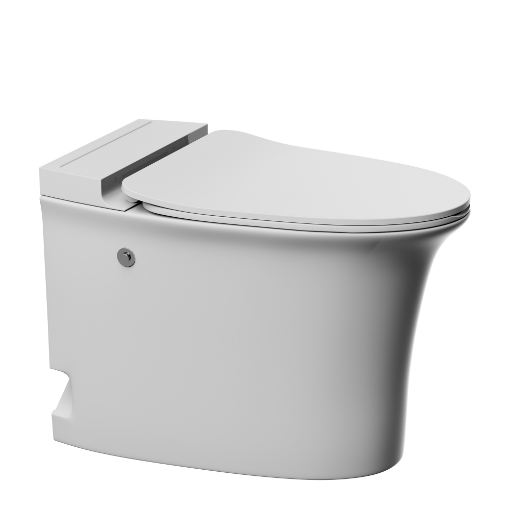 унитаз приставной abber bequem ac1125p 38x62,5 с импульсным смывом, сиденье duroplast. микролифт