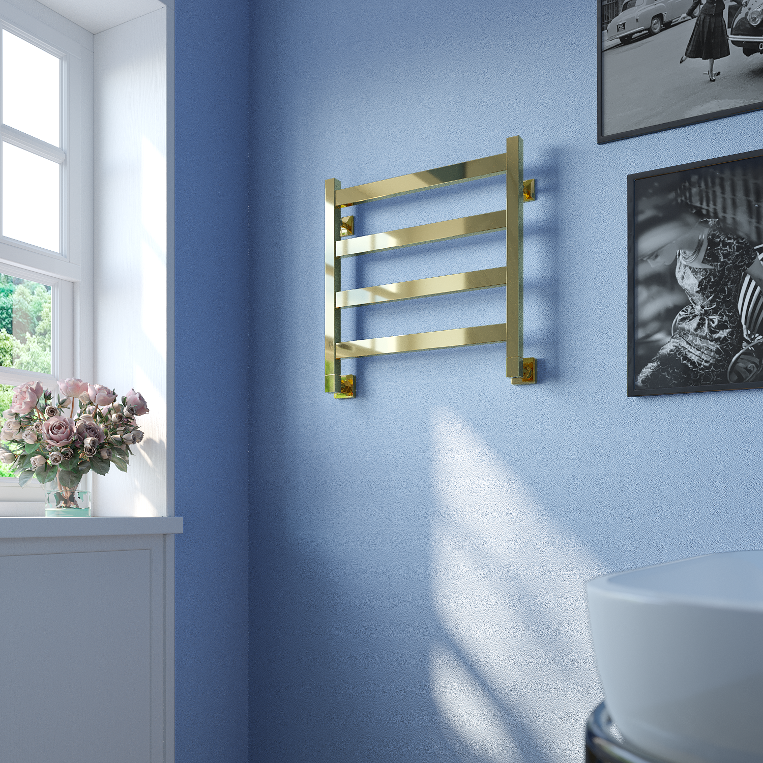 полотенцесушитель водяной stinox verona 50x50 золото глянец