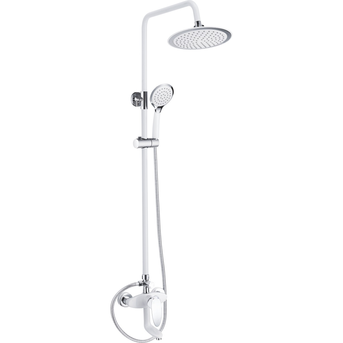 душевая стойка shevanik s9836f белый / хром