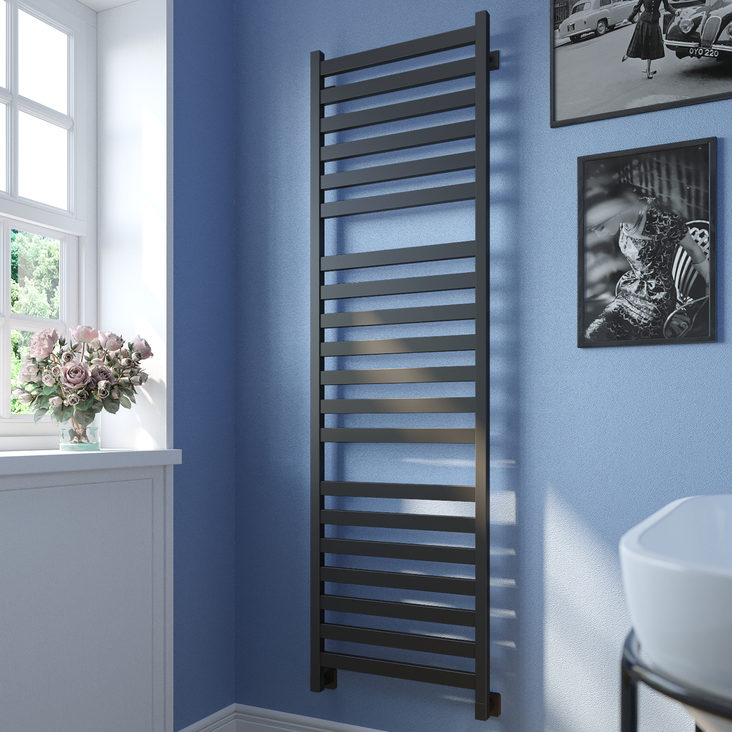 полотенцесушитель водяной stinox verona luxe 50x180 черный матовый