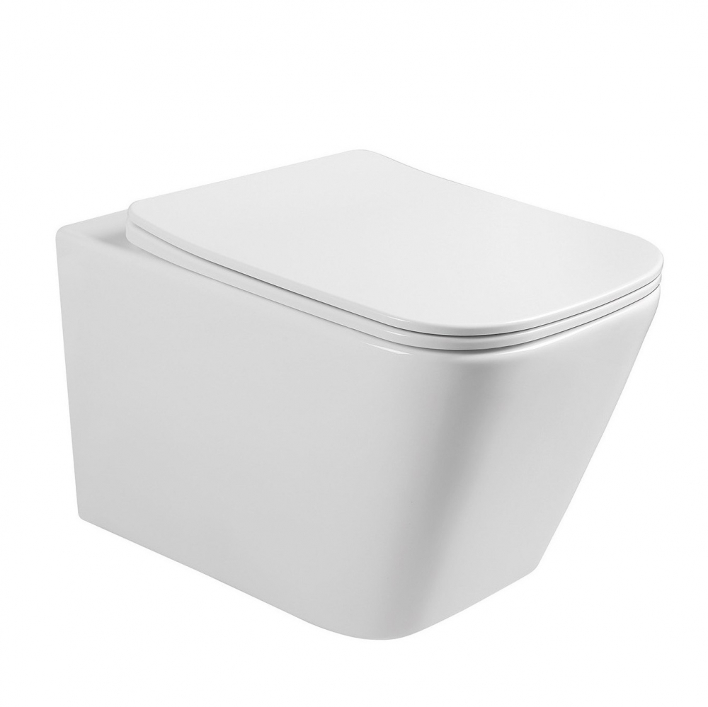 унитаз подвесной abber rechteck ac1200 51x34,5 сиденье duroplast, микролифт
