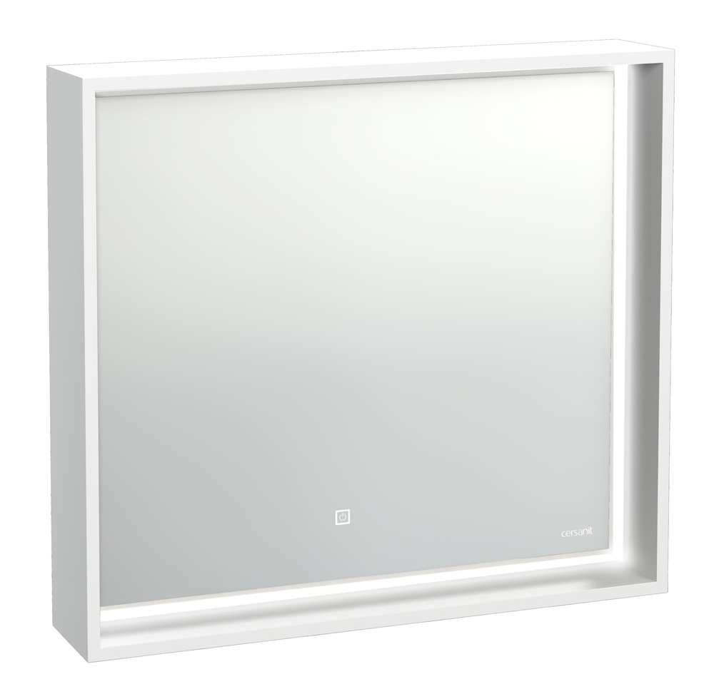 зеркало cersanit louna 80x70  с подсветкой,  белое