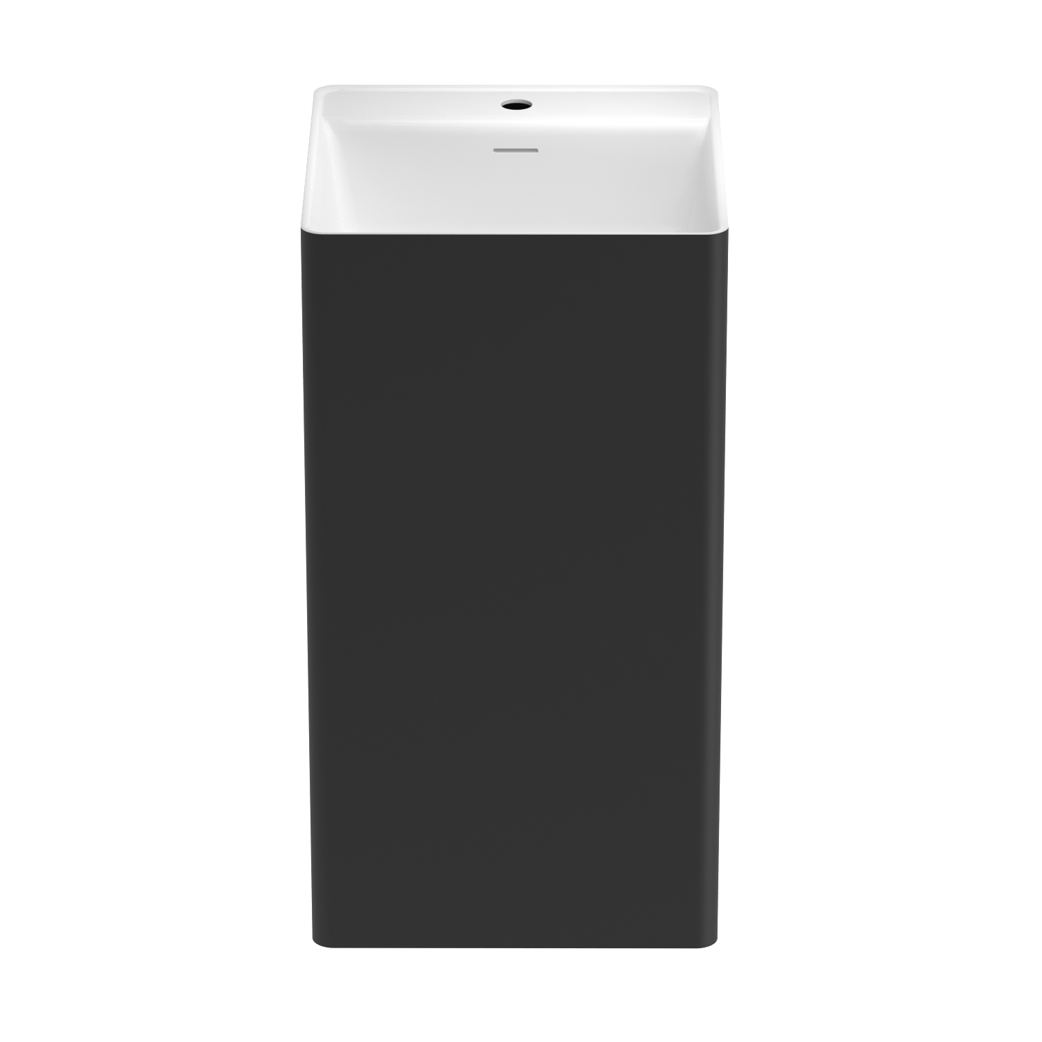 умывальник напольный wellsee pure by wellsee 45x45 черный матовый