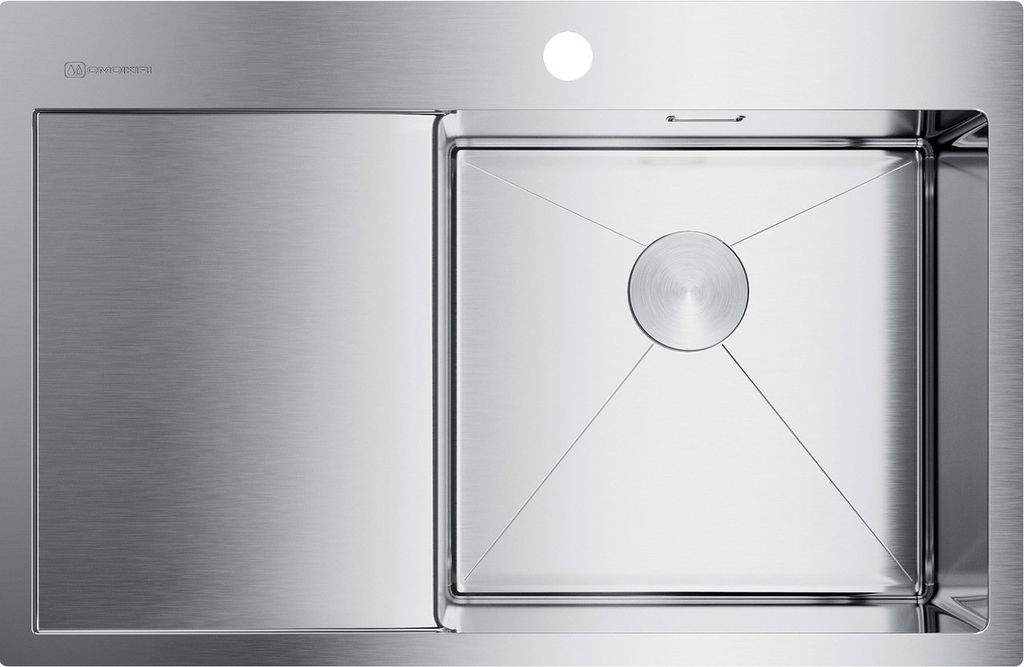 кухонная мойка omoikiri akisame 78-in-r 78x51 нержавеющая сталь