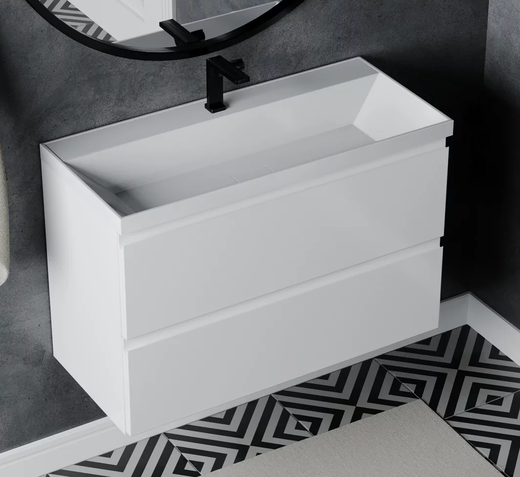тумба под умывальник vela мира 80п под умывальник classica slim, белый глянец