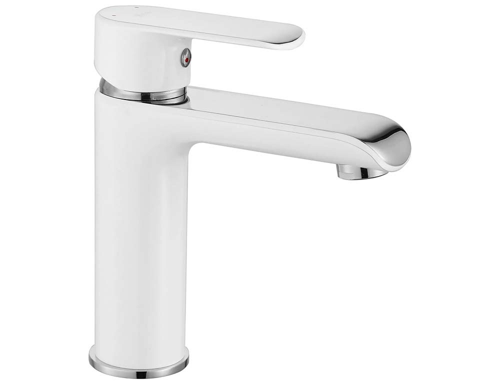 смеситель для умывальника rea bloom white chrome rea-b9915 белый/хром