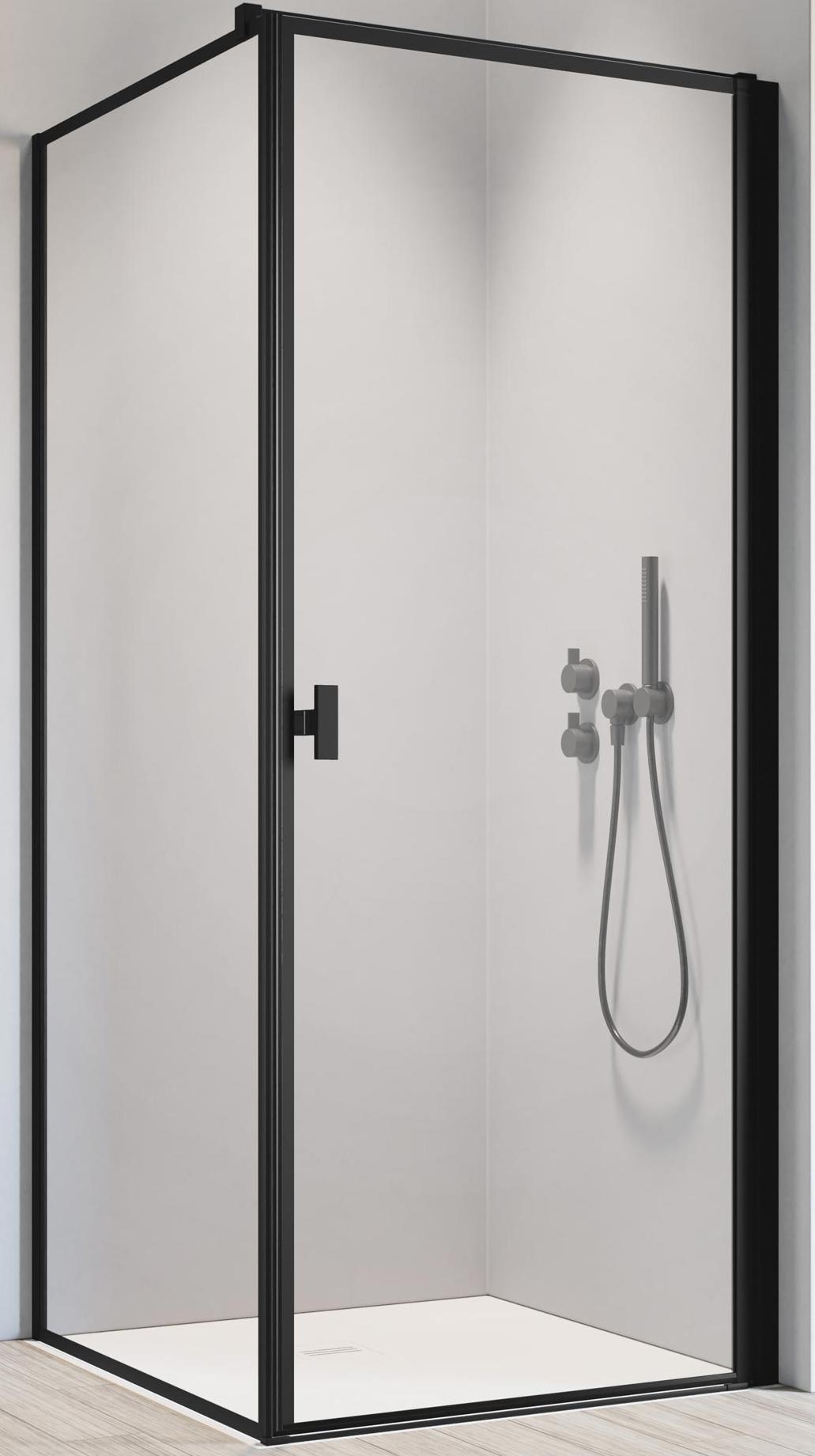 душевой уголок radaway nes black kdj i frame 80x70 r стекло прозрачное
