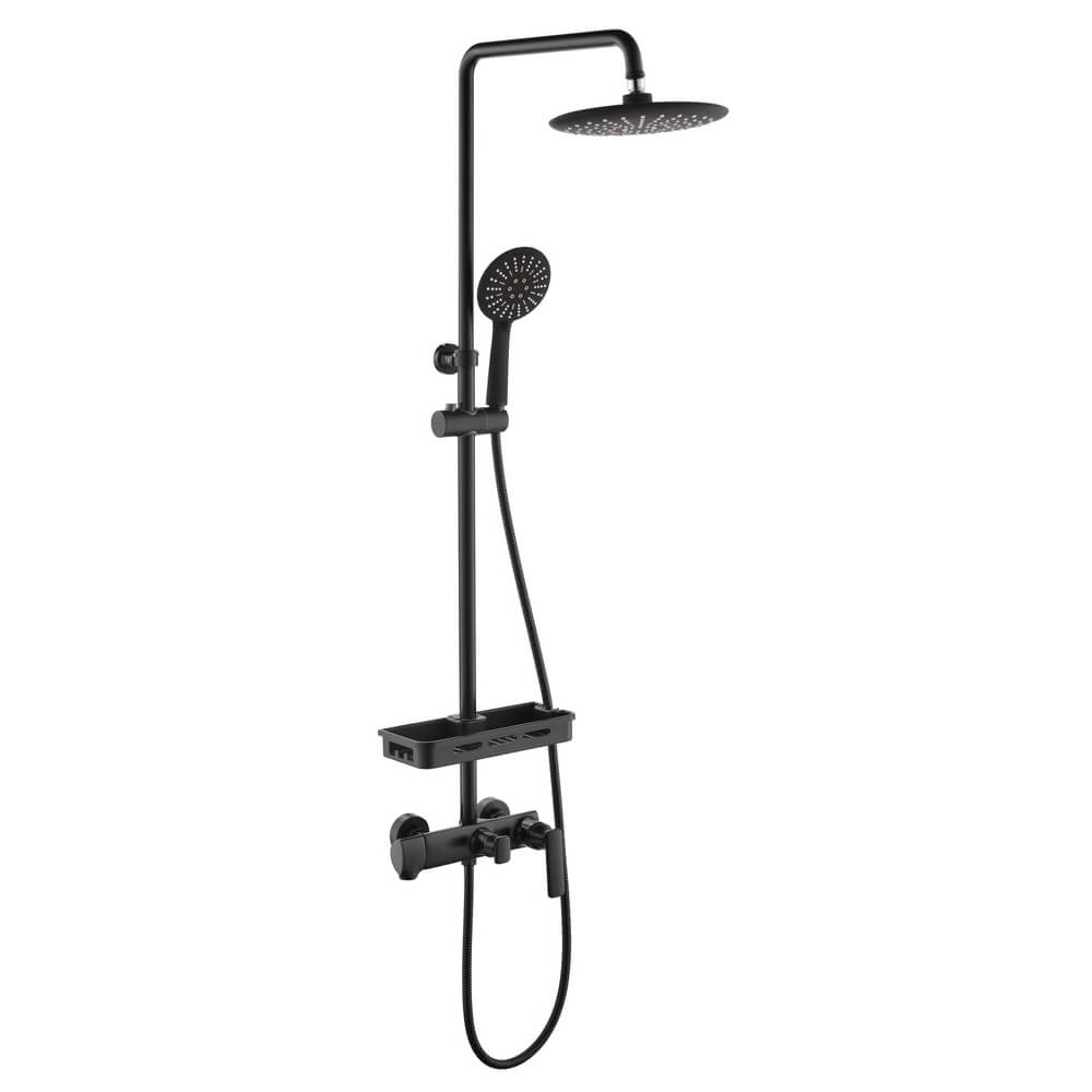 душевая стойка orans ols-7003 черный матовый