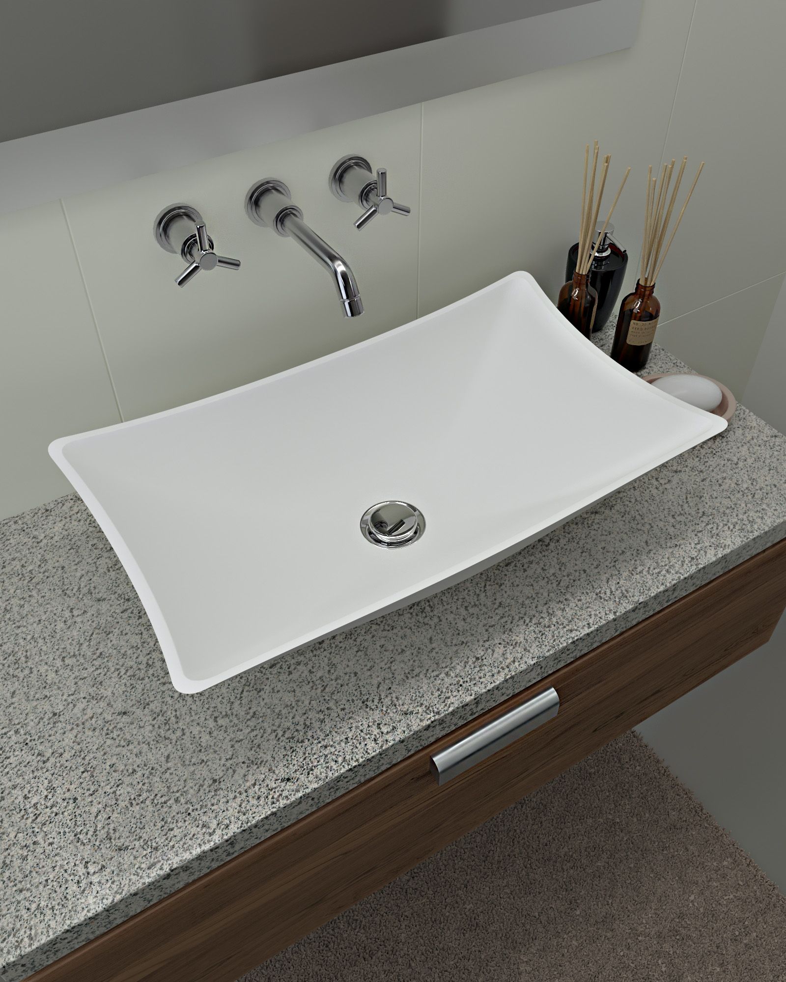 умывальник накладной radostone gracia 60x34,5 белый