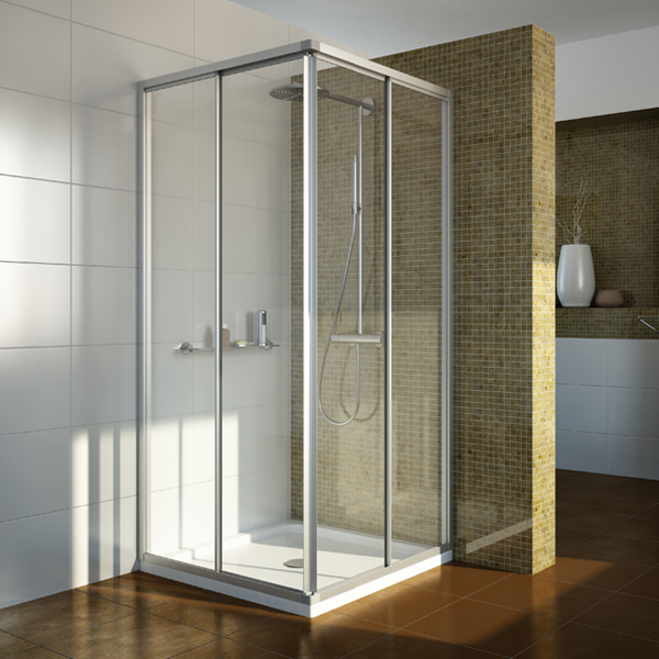душевой уголок gutewetter practic square gk-422 113x113 (матовый хром/полистирол rain)