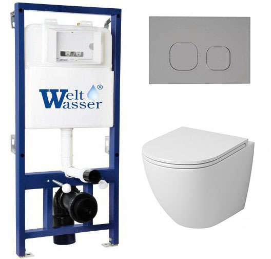 комплект инсталляции welt-wasser bamberg 525 с клавишей смыва cr и унитазом grossman gr-4455sq