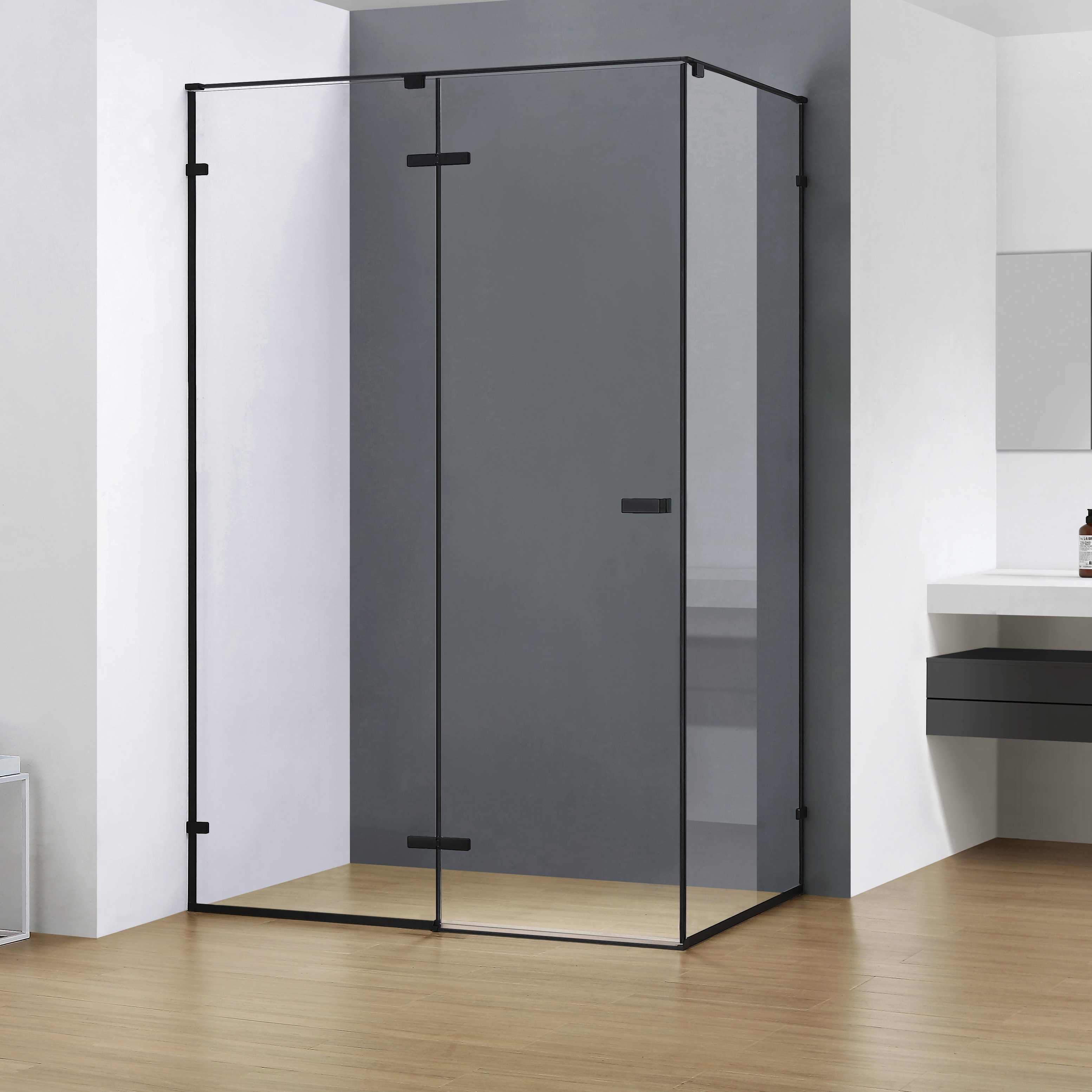 душевой уголок rgw stilvoll sv-040-b 160x80 прозрачное стекло / профиль черный