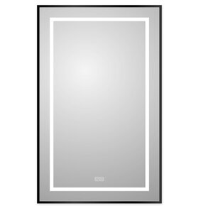 зеркало belbagno spc-kraft-500-900-led-tch-warm-nero 50х90 см черный