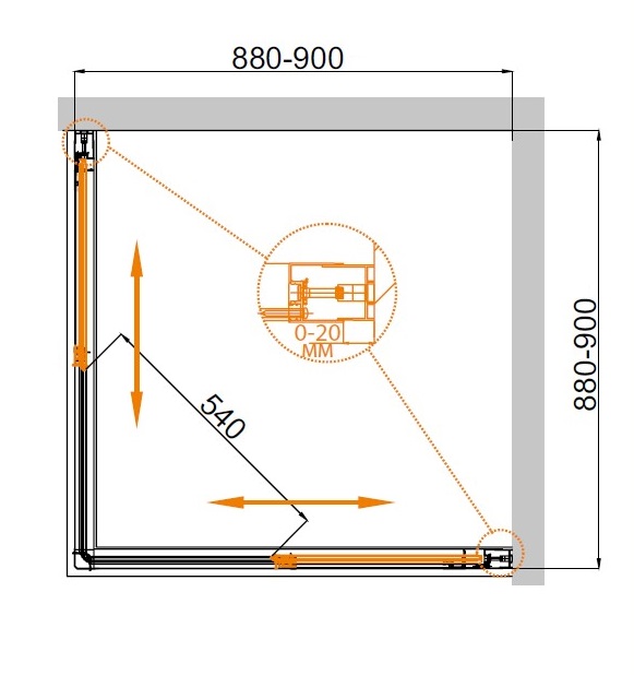 Душевой уголок Radaway Walk-in Modo X II Black Factory 95 фото 3 душевой уголок radaway walk-in modo x ii black factory 95 фото 3