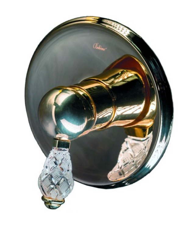 смеситель для душа скрытого монтажа boheme crystal 285-crst золото, ручки хрусталь