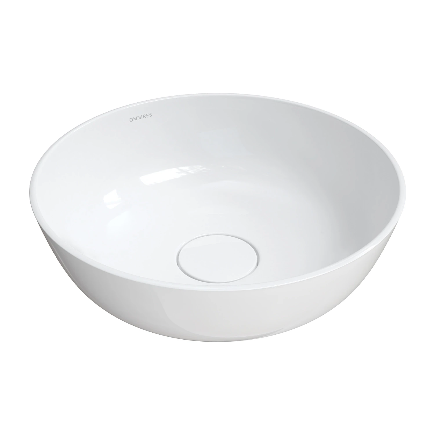 умывальник omnires silk m+ silkr400bp 40x40 белый глянец