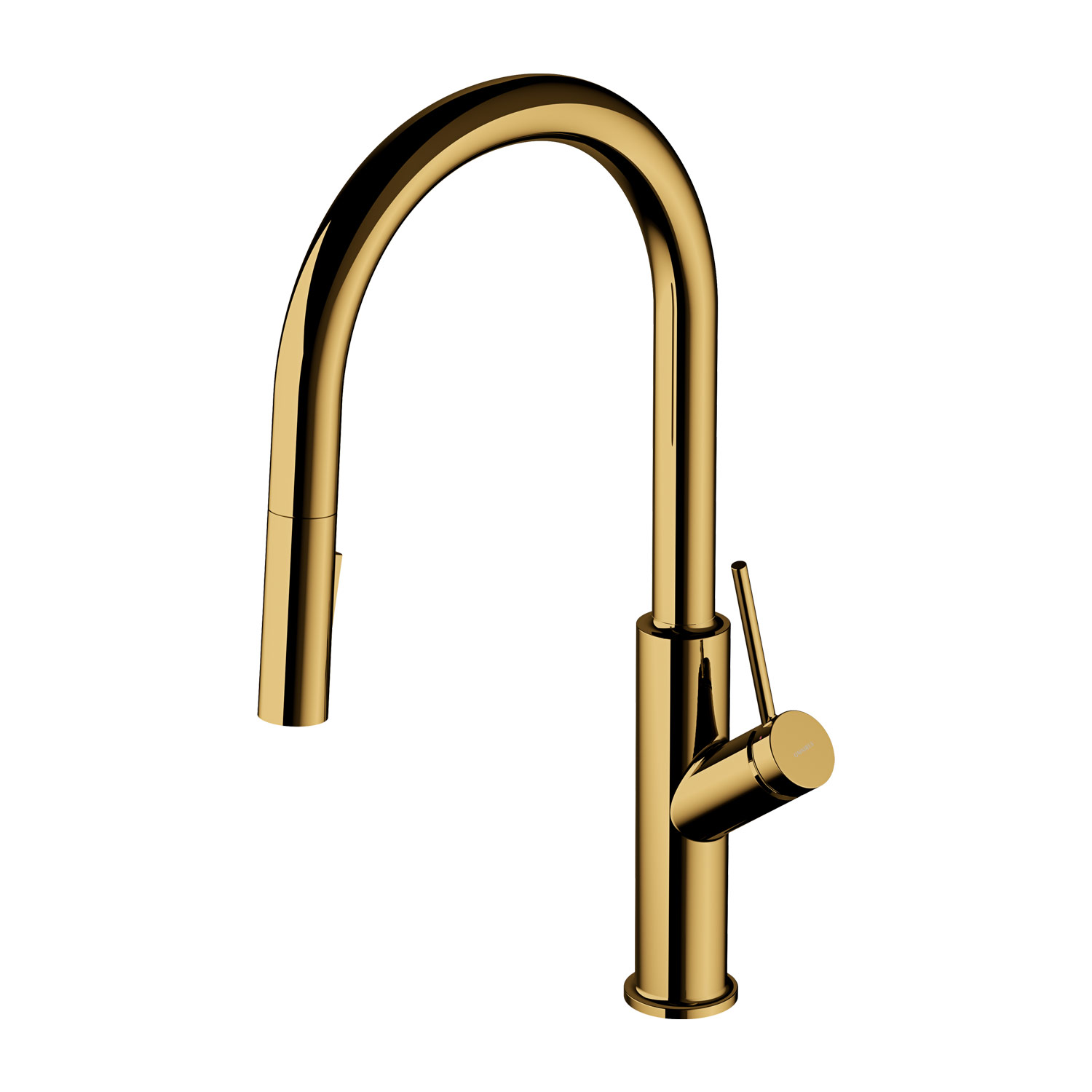 смеситель для кухни omnires bend be6455gl с выдвижным изливом, золото