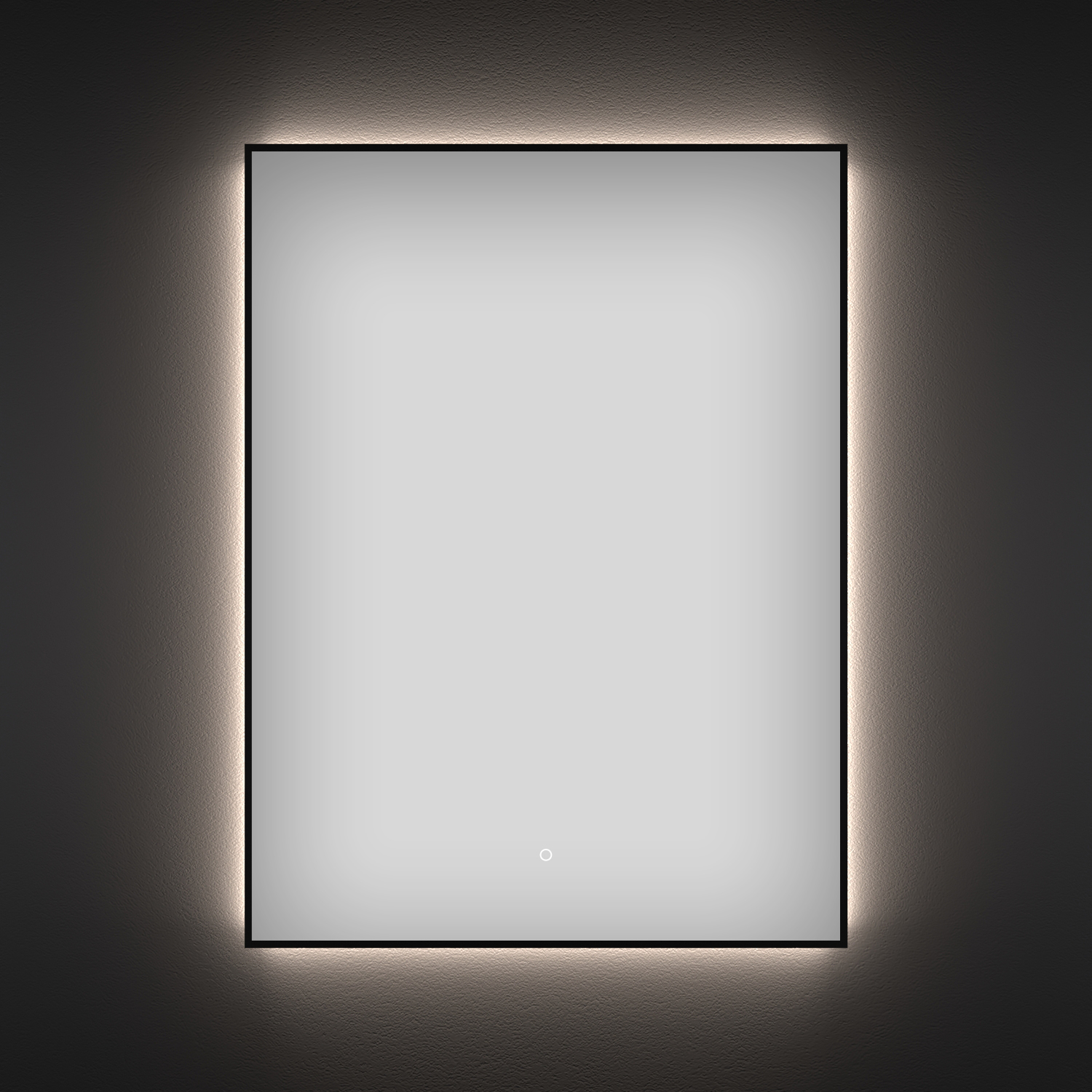 зеркало прямоугольное wellsee 7 rays' spectrum с фоновой led-подсветкой 172200940 60x75 см черный контур