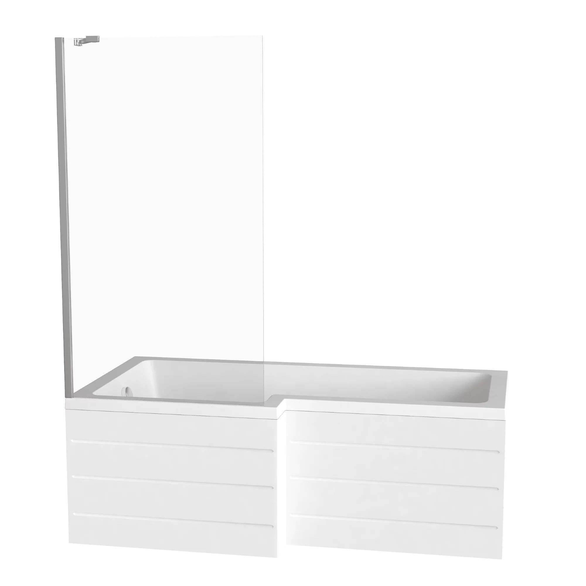 шторка на ванну gooddoor screen bs-75-c-ch new прозрачное стекло / профиль хром