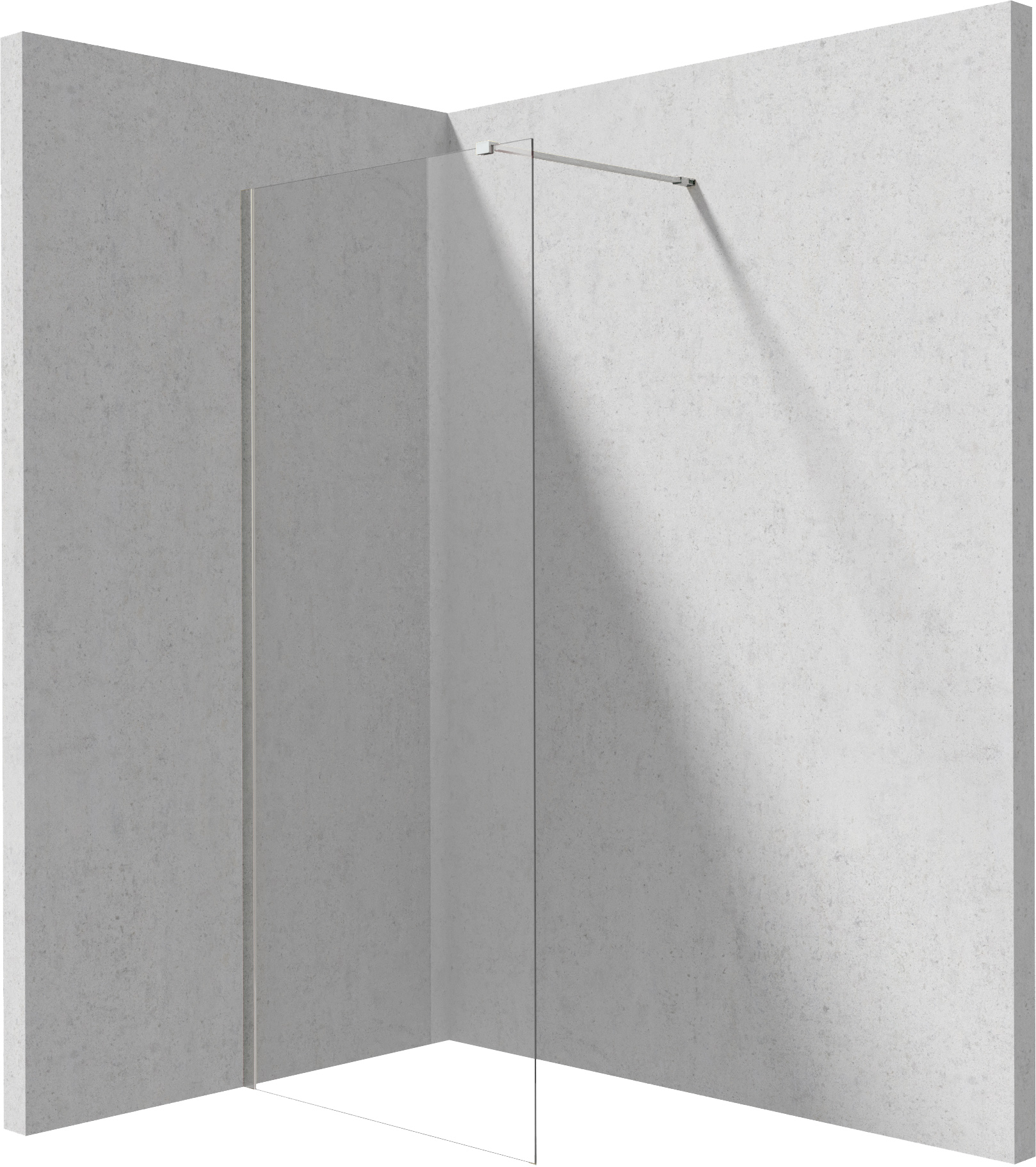 душевой уголок deante prizma walk-in ktj_032p 120x195 прозрачное стекло / профиль хром