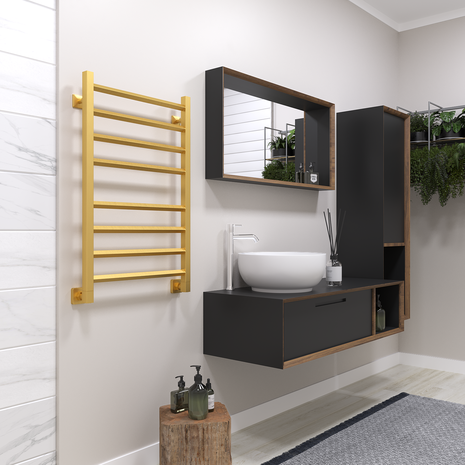 полотенцесушитель водяной stinox sorento 50x80 золото сатин